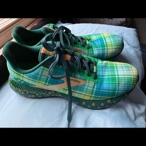 Brooks Women's Green Plaid Running Shoes